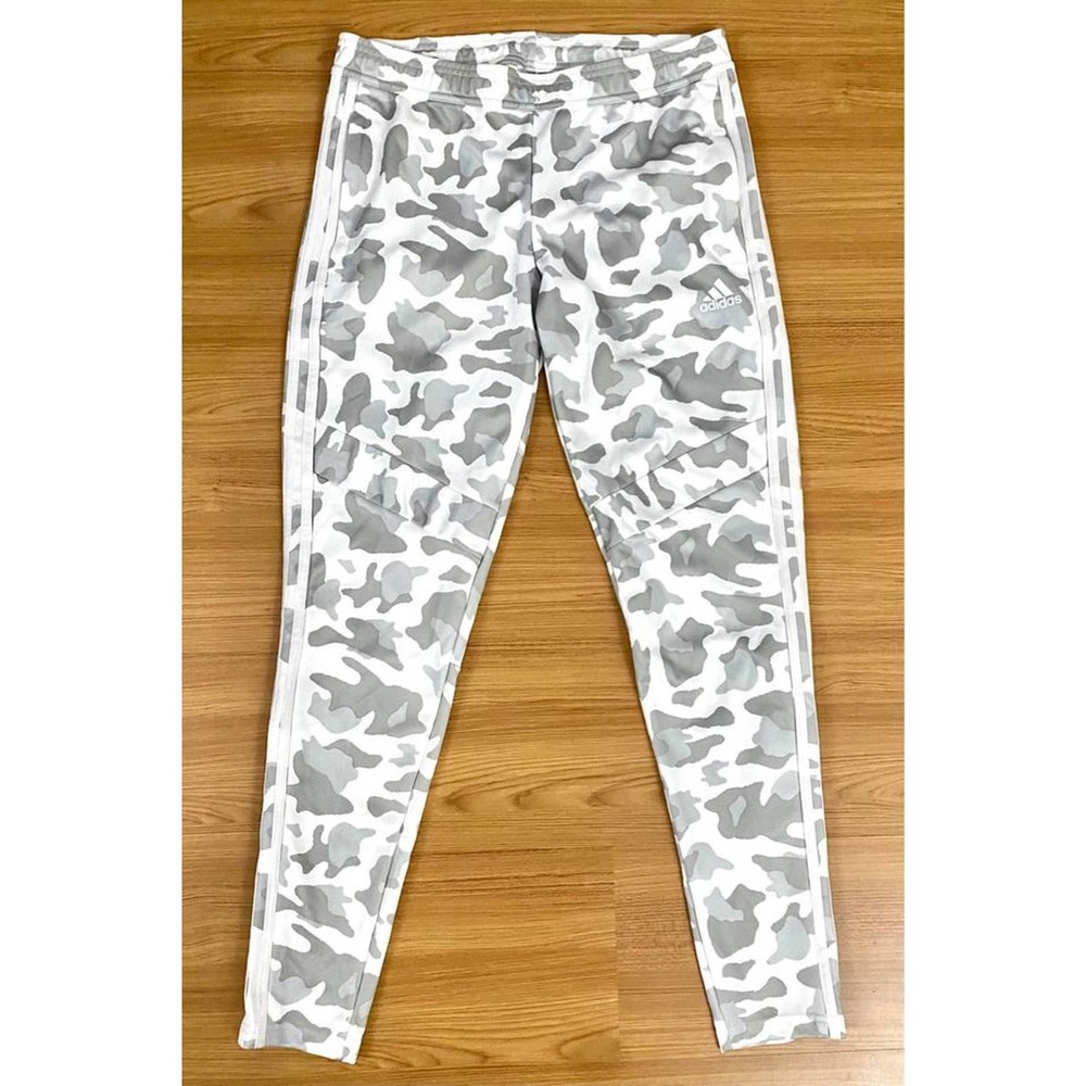Adidas Tiro All Over Print Aeroready Track Running Pants White Camo size Medium